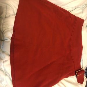 Rustic orange mid rise A-line skirt!